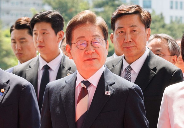 이재명 대통령이 4일 오전 서울 여의도 국회의사당에서 열린 제21대 대통령 취임선서식에 참석하고 있다. 2025.06.04.