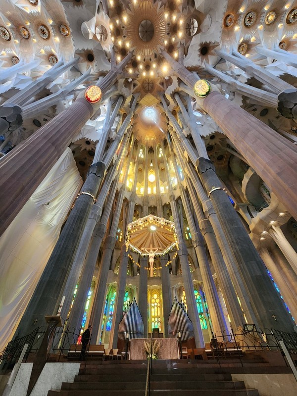 사그라다 파밀리아 성당 내부.