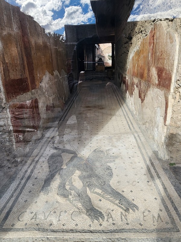 폼페이 부호의 집 (비극 시인의 집: 개조심 모자이크).